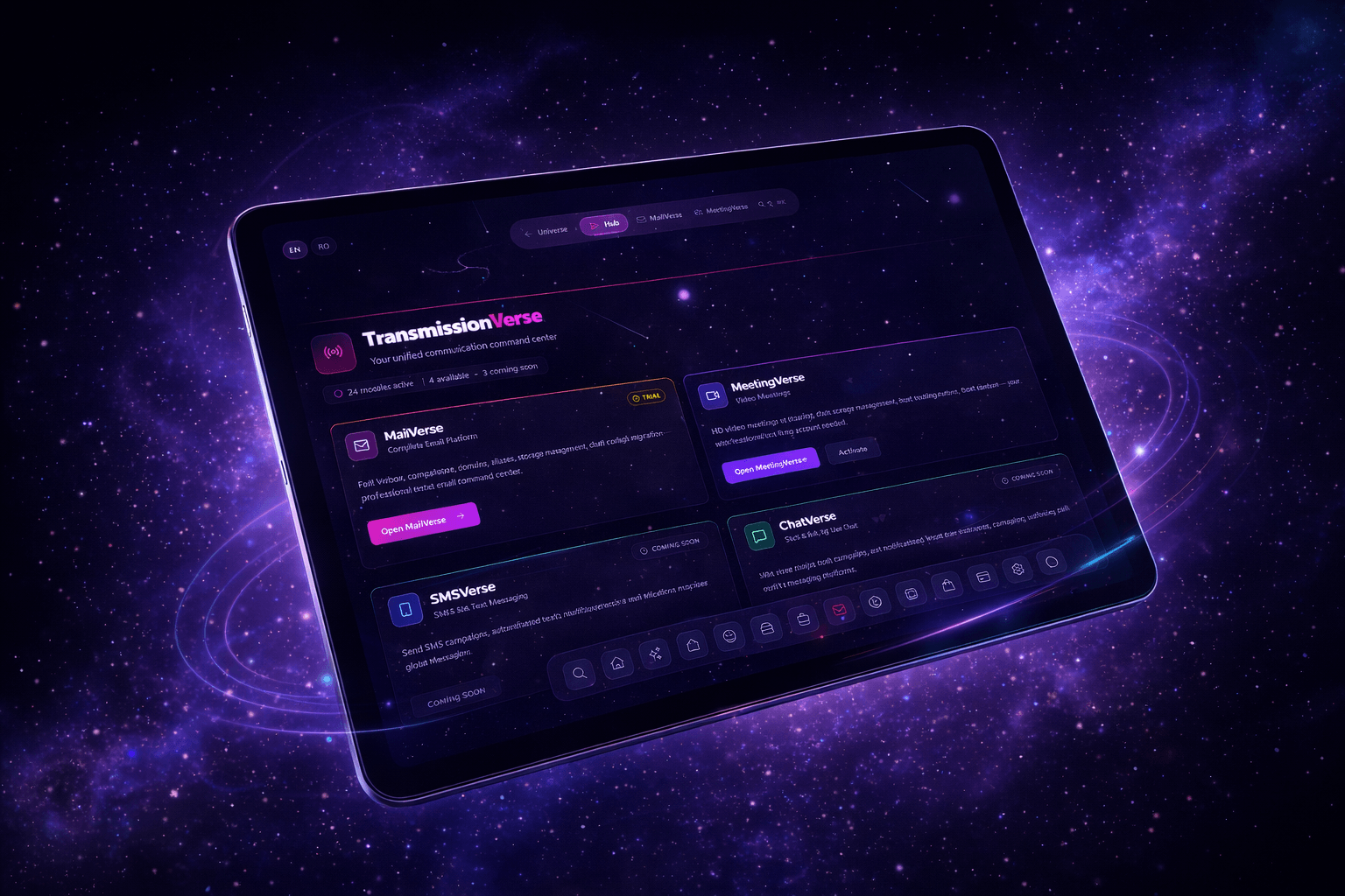 TransmissionVerse — Unified communication in the EclipsiumX Panel