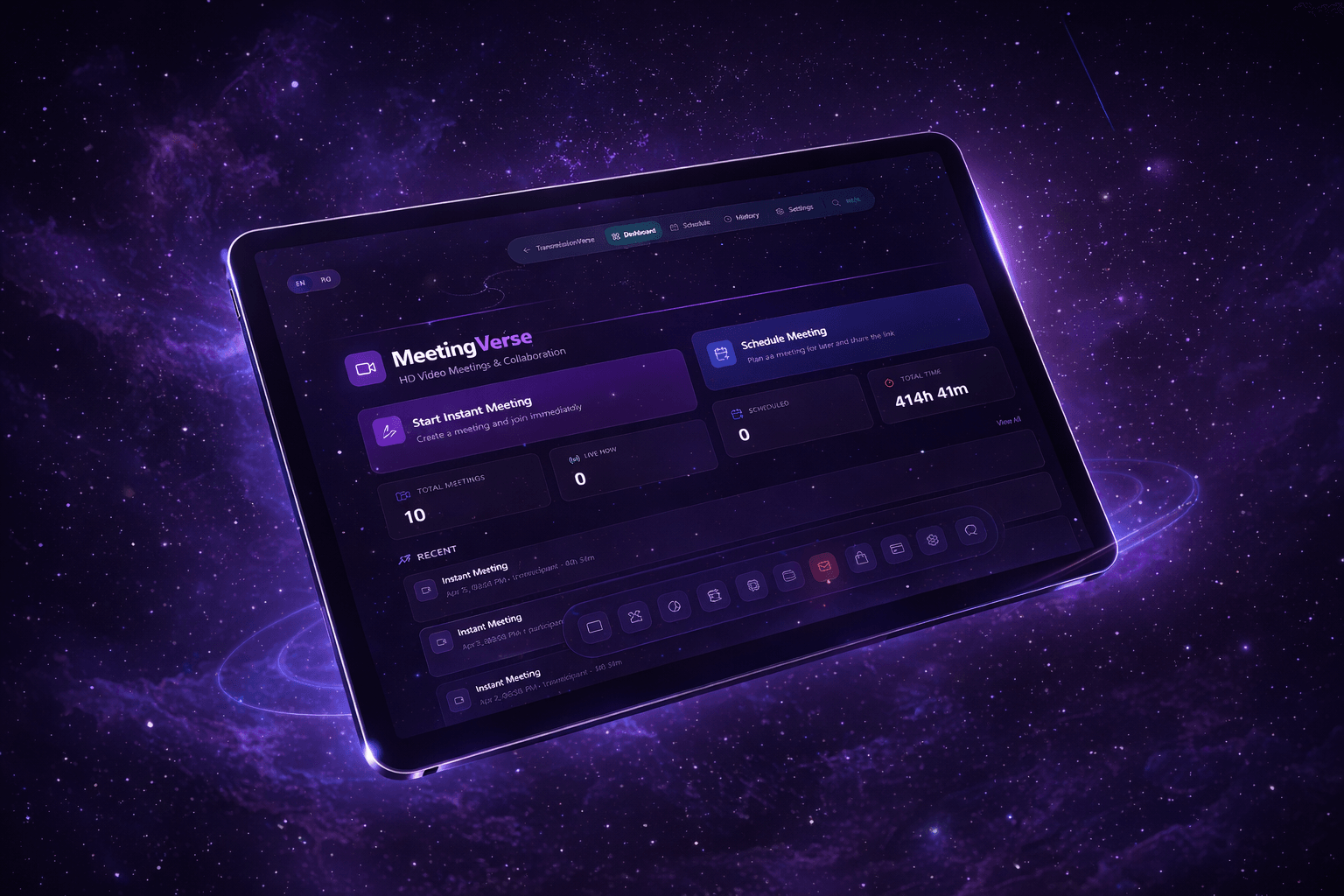 MeetingVerse — HD meetings and scheduling in the EclipsiumX Panel